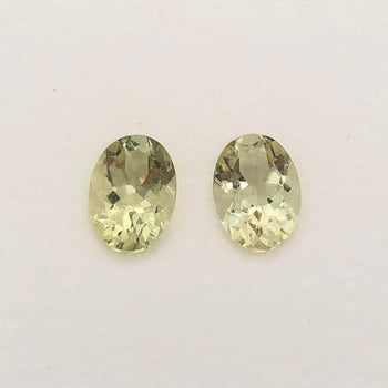 1.43ct Pair of Oval Faceted Beryl 7x5mm