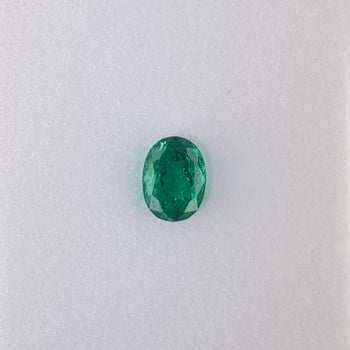 1.00ct Oval Faceted Emerald 7.2x5.4mm