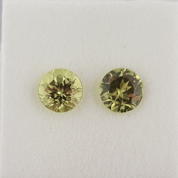3.82ct Pair of Round Faceted Mali Garnets 7.5mm