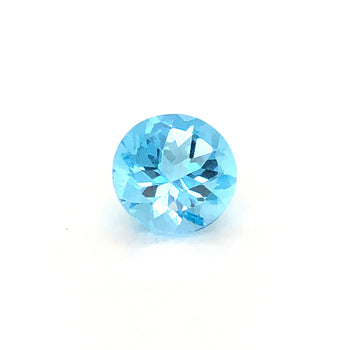 12mm Round Faceted Swiss Blue Topaz