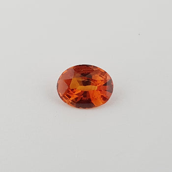 1.02ct Oval Faceted Orange Sapphire 7.5x5.9mm