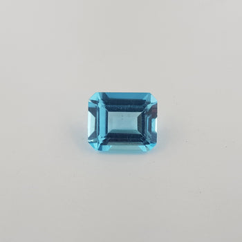 6.43ct Octagon Cut Swiss Blue Topaz 12x10mm