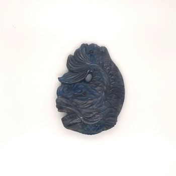 115.46ct Sapphire Fish Carving 45x35mm