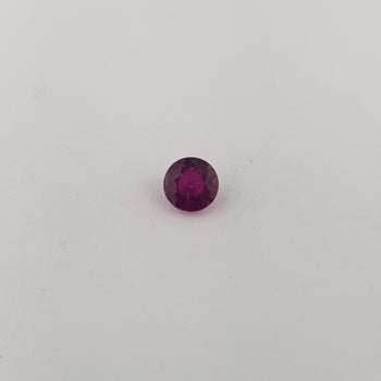 0.5ct Round Faceted Ruby 4.8x2.5mm