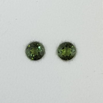 0.59ct Pair of Round Faceted Tourmalines 4.1mm