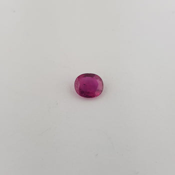 0.94ct Oval Faceted Ruby 6.7x5.7x2.4mm