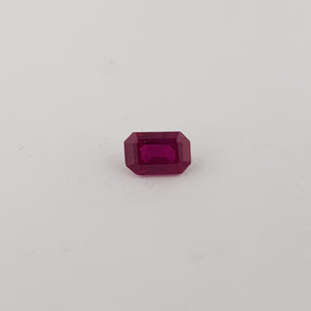 0.5ct Octagon Cut Ruby 5.7x3.6mm