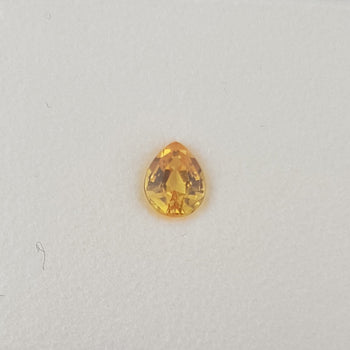 0.39ct Pear Shape Yellow Sapphire 4.9x3.9mm