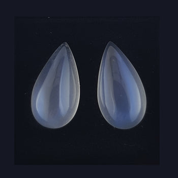 16.58ct Pair of Pear Shape Cabochon Moonstone 19x10mm