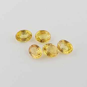 4.5x3.5mm Oval Faceted Yellow Sapphire