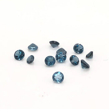 3mm Round Faceted London Blue Topaz