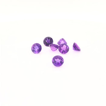 6.5mm Round Faceted Amethyst