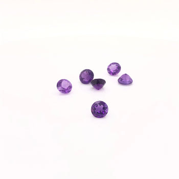 5.5mm Round Faceted Amethyst
