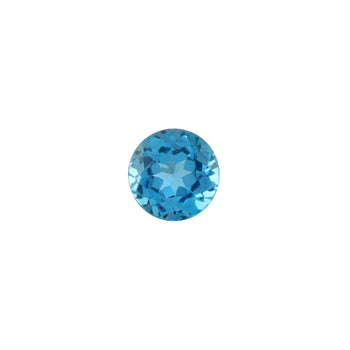 Round Faceted Swiss Blue Topaz 8mm