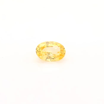2.22ct Oval Faceted Yellow Sapphire Certified Unheated 9.3x6.5mm
