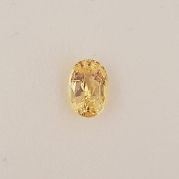 1.76ct Oval Faceted Yellow Sapphire Certified Unheated 8.3x5.7mm