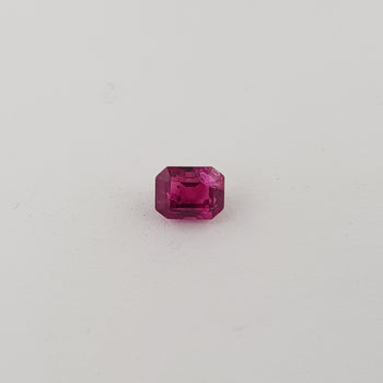 0.75ct Octagon Cut Ruby 5x3.9mm