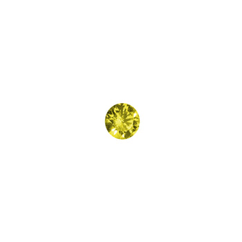 0.23ct Round Brilliant Cut Treated Yellow Diamond